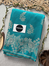 Indupriyaa Light Rama Handloom Soft Silk Saree With Rich Pallu